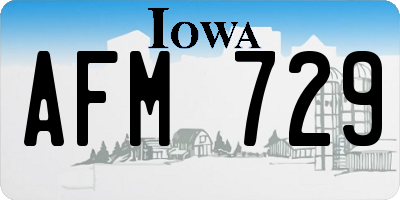 IA license plate AFM729