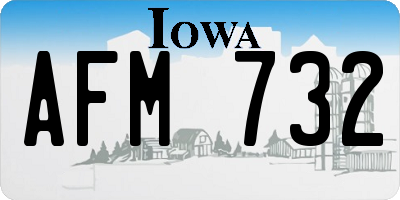IA license plate AFM732