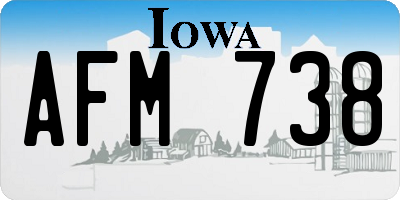 IA license plate AFM738