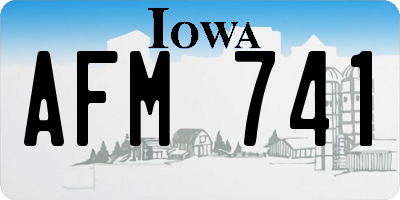 IA license plate AFM741