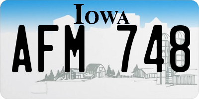 IA license plate AFM748