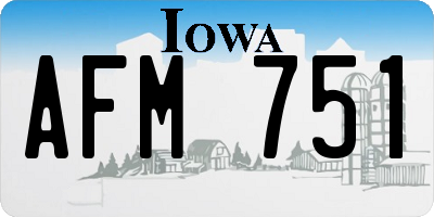 IA license plate AFM751