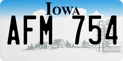 IA license plate AFM754