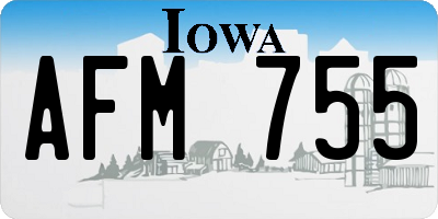 IA license plate AFM755
