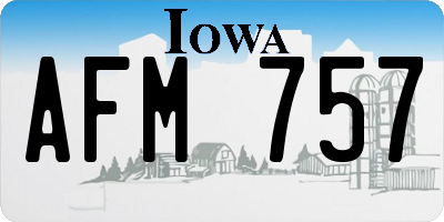 IA license plate AFM757