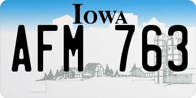 IA license plate AFM763