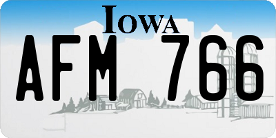 IA license plate AFM766