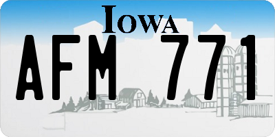 IA license plate AFM771