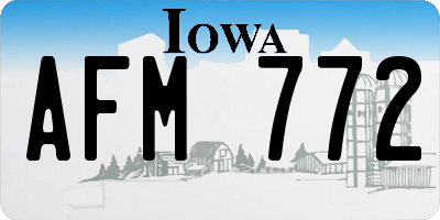 IA license plate AFM772
