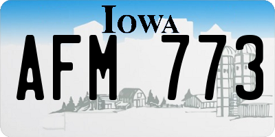 IA license plate AFM773