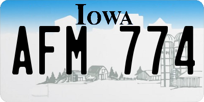 IA license plate AFM774