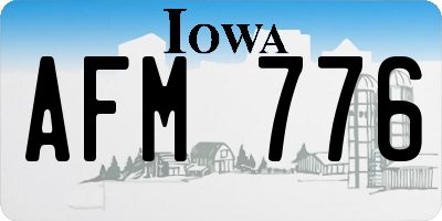IA license plate AFM776