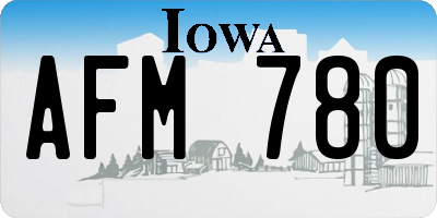 IA license plate AFM780