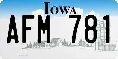 IA license plate AFM781