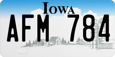 IA license plate AFM784
