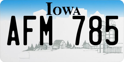 IA license plate AFM785