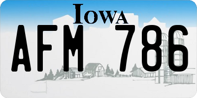 IA license plate AFM786