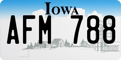 IA license plate AFM788