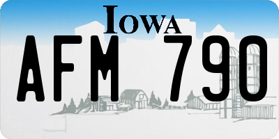 IA license plate AFM790