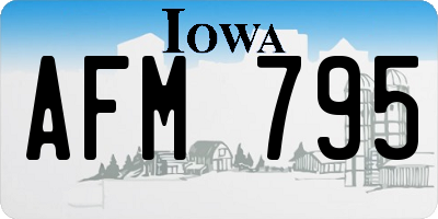 IA license plate AFM795
