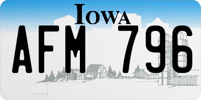 IA license plate AFM796
