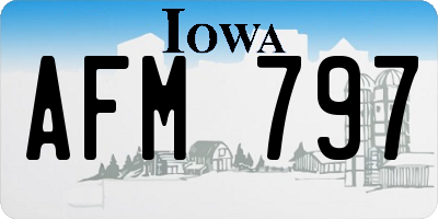 IA license plate AFM797