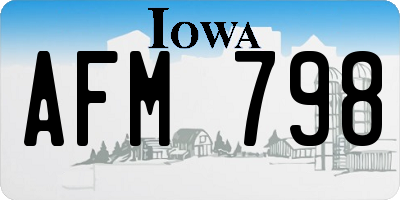 IA license plate AFM798