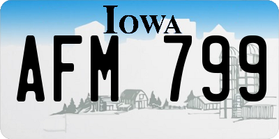 IA license plate AFM799