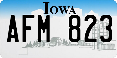 IA license plate AFM823