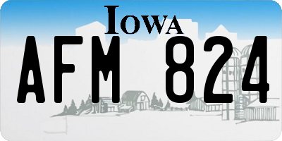 IA license plate AFM824