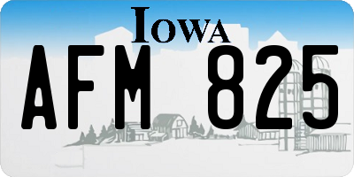 IA license plate AFM825