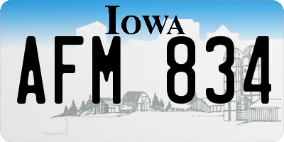 IA license plate AFM834