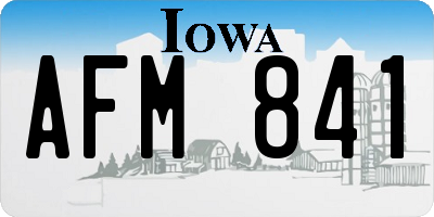 IA license plate AFM841