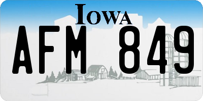 IA license plate AFM849