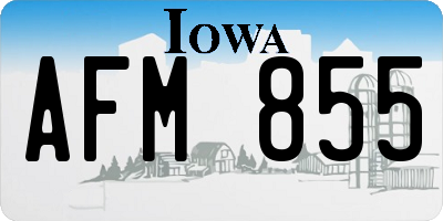 IA license plate AFM855