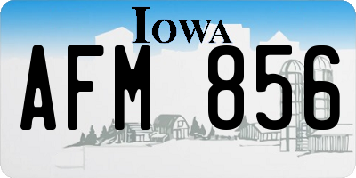 IA license plate AFM856