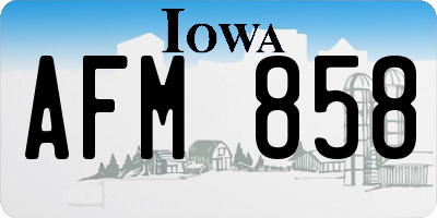 IA license plate AFM858