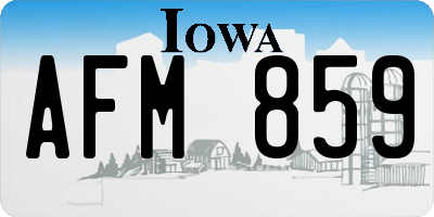 IA license plate AFM859