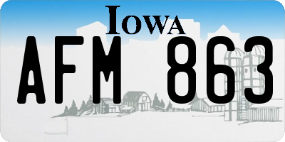 IA license plate AFM863