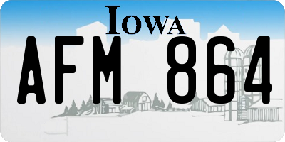 IA license plate AFM864