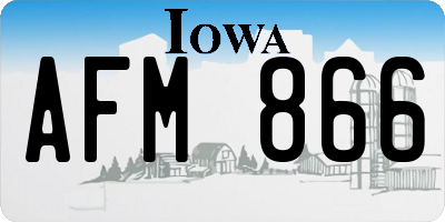 IA license plate AFM866