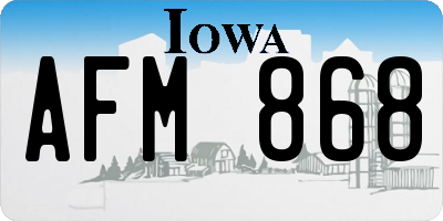 IA license plate AFM868