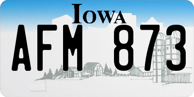 IA license plate AFM873