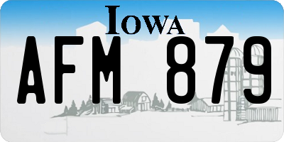 IA license plate AFM879