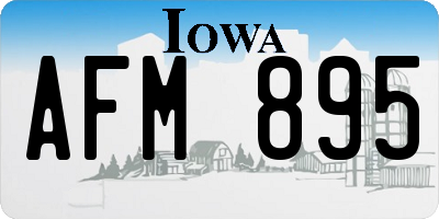 IA license plate AFM895