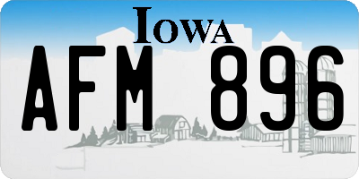 IA license plate AFM896