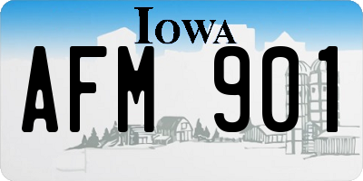 IA license plate AFM901