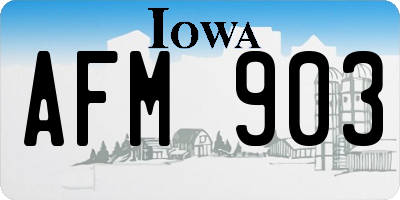 IA license plate AFM903