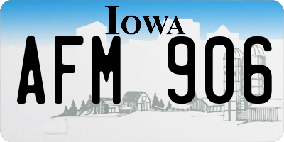IA license plate AFM906