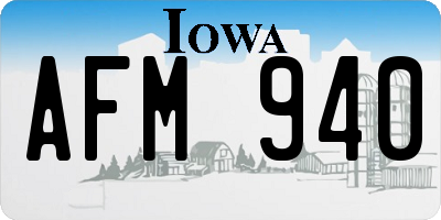 IA license plate AFM940